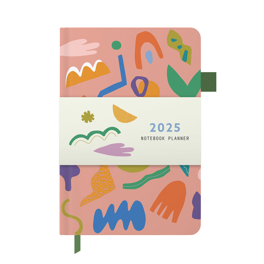 2025 Notebook Planner A5 Wonky Shapes Inner Worlds